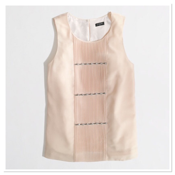 J. Crew Factory Tops - J. CREW Factory pleated sparkle cami 02602 Size 8